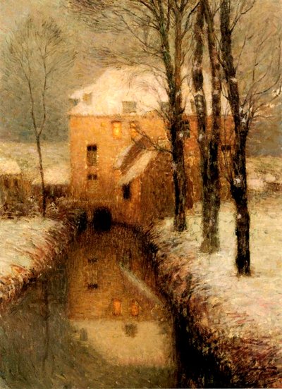 The Canal in Winter, 1901 by Henri Eugene Augustin Le Sidaner